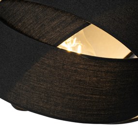 Moderné závesné svietidlo čierne 3-žiarovkové - Cloth