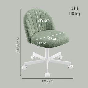 Kozmetická stolička s kolieskami TEDDY OBGB35027C101 zelená