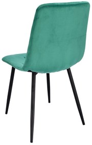 Dekorstudio Zamatová jedálenská stolička PIADO zelená