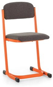 Učiteľská stolička čalúnená, oranžová