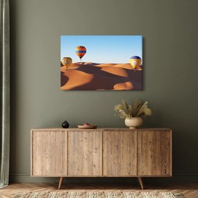 Obraz - lietajúce balóny v púšti (90x60 cm)