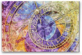 Gario Diamantové maľovanie Farebný orloj Rozmery: 120 x 80 cm, Rámovanie: Iba zrolované plátno, Diamanty: Okrúhle