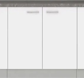 Dolná kuchynská skrinka Bianka 80D, 80 cm, biely lesk%