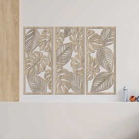 Trojdielny obraz na stenu monstera  | SENTOP HDF0523