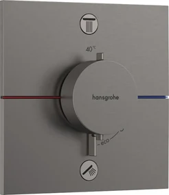 Hansgrohe ShowerSelect Comfort E, termostat pod omietku pre 2 spotrebiče, kartáčovaný čierny chróm, HAN-15572340