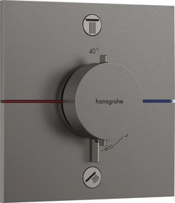 Hansgrohe ShowerSelect Comfort E, termostat pod omietku pre 2 spotrebiče, kartáčovaný čierny chróm, HAN-15572340