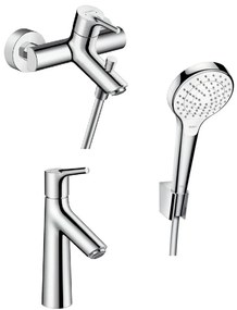 Set vaňová/sprchová batéria Hansgrohe Talis S 72400000, umývadlová batéria Hansgrohe Talis S 72020000, 26421400