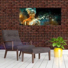Obraz zlatej víly (120x50 cm)
