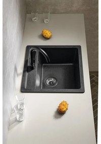 Sapho - Kuchynský drez 53x50 cm granit/čierny