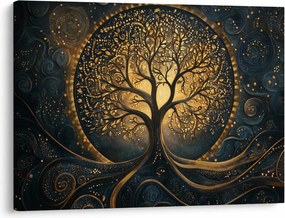 Obraz – Strom so zlatou aurou (70x50 cm)