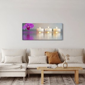 Obraz sviečok na vode (120x50 cm)