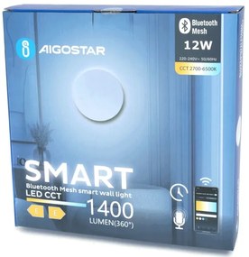 Aigostar MESH Smart LED nástenné stmievateľné svietidlo 12W/230V biele