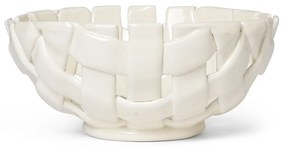 Ferm Living Keramická misa Plait Off-white 24 cm