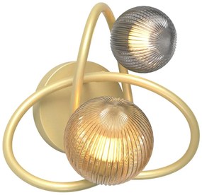 Zuma Line MB4922-2-EGBDN - Nástenné svietidlo ARLON 2xG9/3,5W/230V zlatá