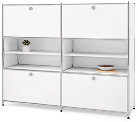 Kovová komoda »CN3« so 4 výklopnými priečinkami, biela