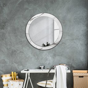 Okrúhle ozdobné zrkadlo Biely mramor fi 80 cm