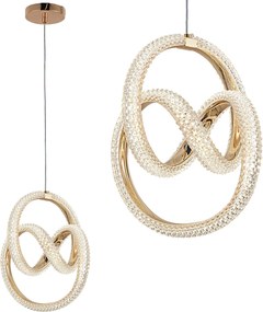 Toolight Toolight, LED závesné svietidlo 24W, 4000K, G068-CP, zlatá, OSW-08665