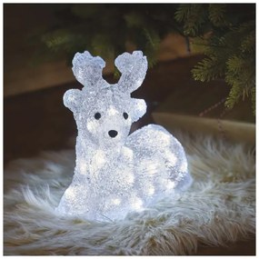 EMOS DCFC06 vianočná dekorácia - jelenček 40 LED V27cm 2,1W studená biela, IP44, časovač, adaptér
