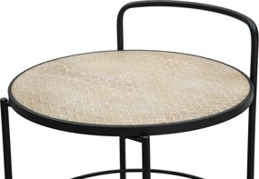 Servírovací vozík Arex 40 cm čierny/hnedý