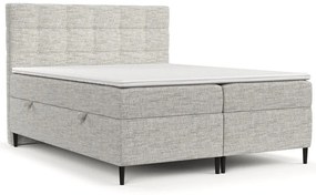 Svetlosivá boxspring posteľ s úložným priestorom 200x200 cm Urbaneo – Maison de Rêve
