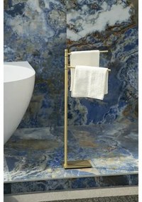 GEDY TR3188 Trilly stojan s držiakom uterákov, hranatý, zlato mat