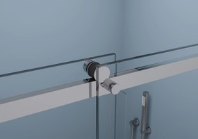 Cerano Santoro, sprchovací kút s posuvnými dverami 140(dvere) x 70(stena) x 195 cm, 6mm číre sklo, chrómový profil, CER-CER-425443