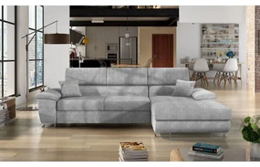 Rohová sedacia súprava Alvin Mini, Dostupné poťahy: ekokoža Soft 017 + Lux 06 + ekokoža Soft 017, Strana: ľavá