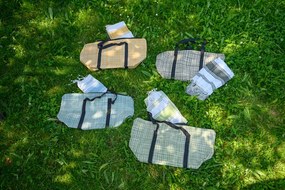 Štýlový set plážovej tašky + osušky HAMAM 75x150 cm, zelený