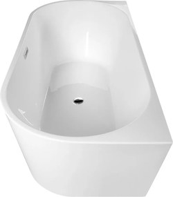 Aqualine Aqualine, TAJO nástenná stojaca vaňa 180x80cm, biela, E1990