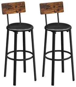 Barová stolička AVEN hnedá/čierna