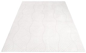Dekorstudio Jednofarebný koberec FANCY 904 - smotanovo biely Rozmer koberca: 160x230cm