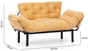 Rozkladacia pohovka Nitta Mustard