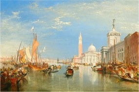 Obraz - Joseph Mallord William Turner, Venice the Dogana and San Giorgio Maggiore, reprodukcia (90x60 cm)