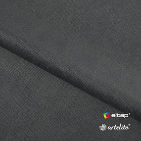 Tmavosivá čalúnená dvojlôžková posteľ s úložným priestorom s roštom 160x200 cm Carilla – ELTAP