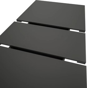 Rozkladací jedálenský stôl Moteon 150x90 cm, sivý/sivý, podnož V