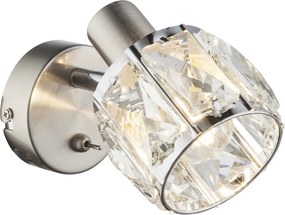 Nástenná lampa Kris, sklenený krištáľ