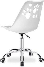 Bielošedá otočná stolička Grover