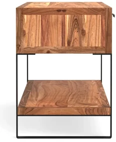 furniture-nabytek.cz - Masívny TV stolík Sydney z akácie, lakovaný, hnedý – 137×45×55 cm