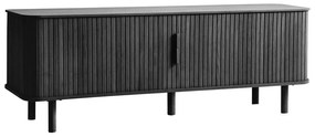 Čierny TV stolík v dekore duba 160x56 cm Cavo – Unique Furniture
