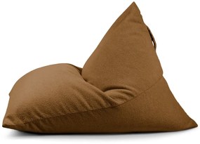 Hnedý sedací vak z textílie buklé Razz – SLOWDOWN