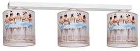 Detské stropné svietidlo Ballerina, 3x plastové tienidlo so vzorom, w