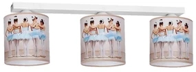 Detské stropné svietidlo Ballerina, 3x plastové tienidlo so vzorom, w