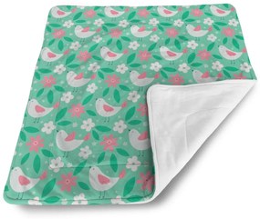 Sablio Deka pre bábätko Kvetiny a vtáčiky - 90x120 cm