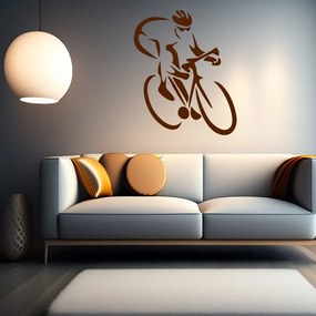 Veselá Stena Samolepka na stenu na stenu Cyklista Farba: černá