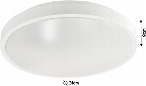 ECOLIGHT Okrúhle LED stropné svietidlo - 2xE27 - biele