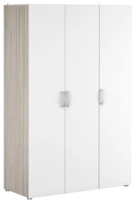 IDEA nábytok Skriňa 3-dverová NANO dub/perleťovo biela