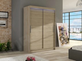 Šatníková skriňa Avela I (sonoma) (osvetlenie led rgb farebné). Vlastná spoľahlivá doprava až k Vám domov. 1054078