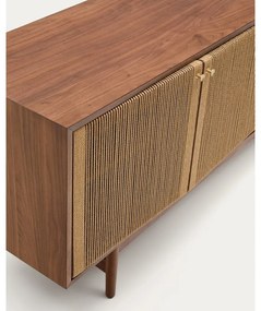 Hnedá nízka komoda v dekore orecha 180x73 cm Elan – Kave Home