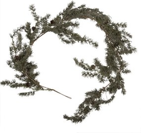 Vianočná zelená cédrová girlanda so šiškami a LED - 20*7*180 cm / 3*AA