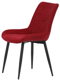 Autronic - Jídelní židle, červená látka, černý kov - DCL-218 RED2